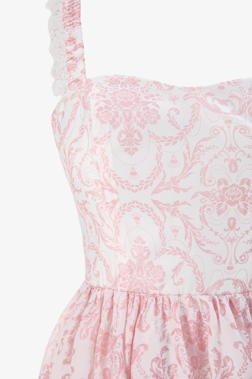 Close-up of organza fabric and draped details