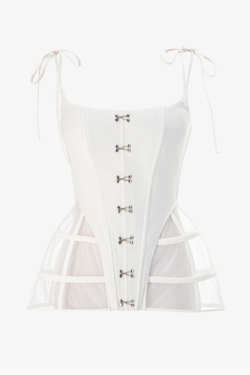 Romantic ivory corset for luxury styling