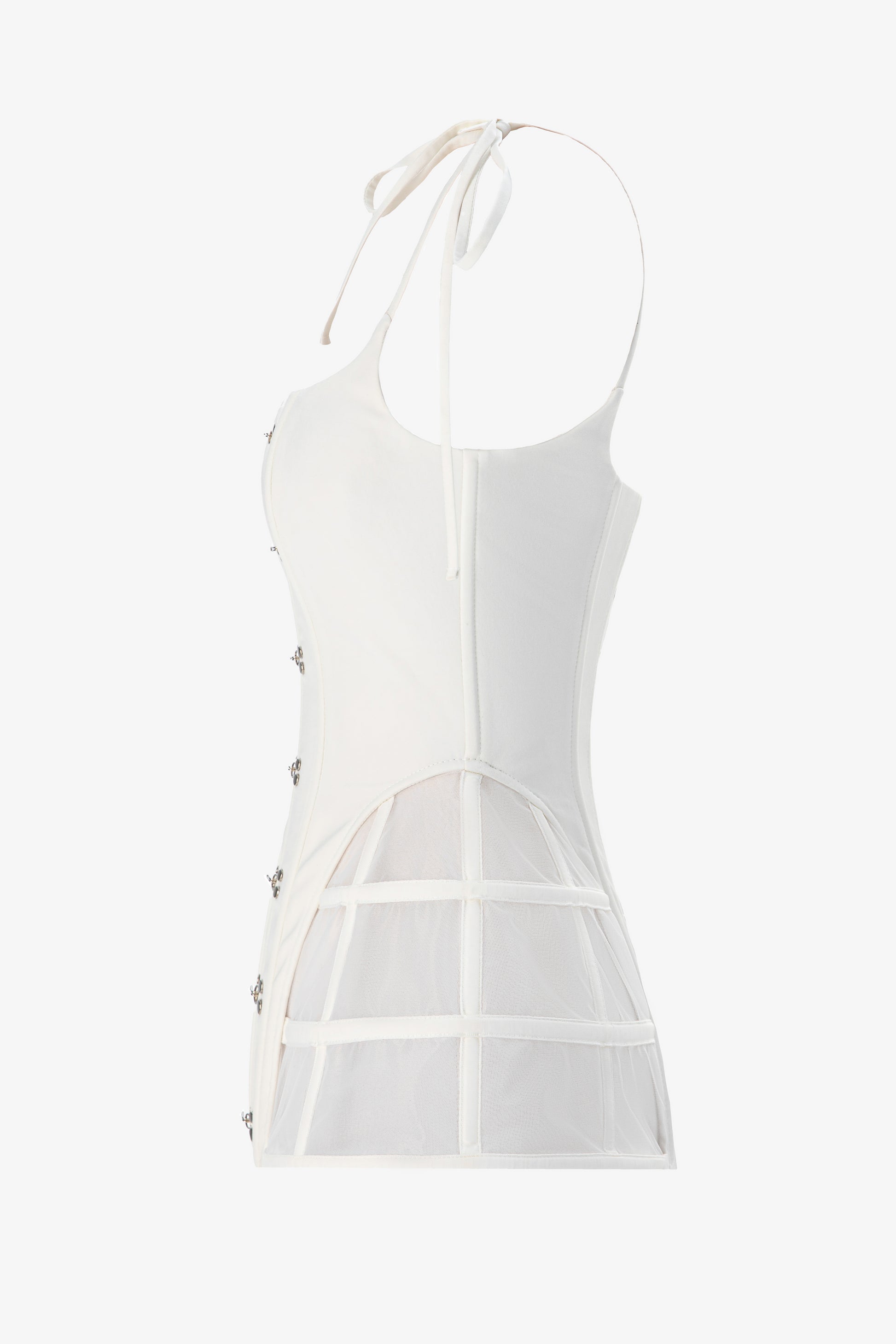 Designer ivory satin corset for special occasions