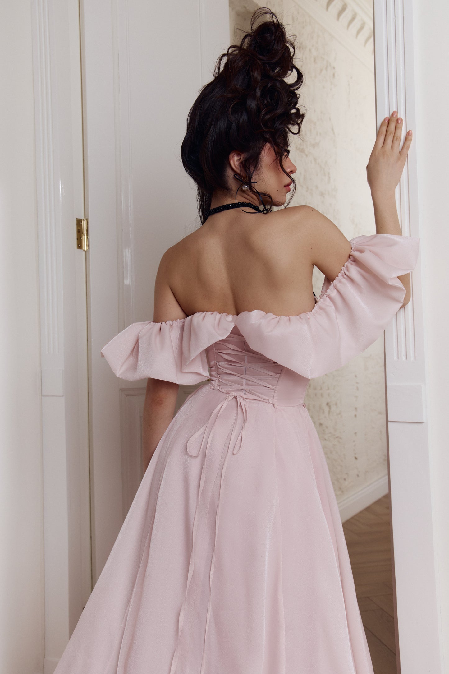 Long organza dress with train Le Bal