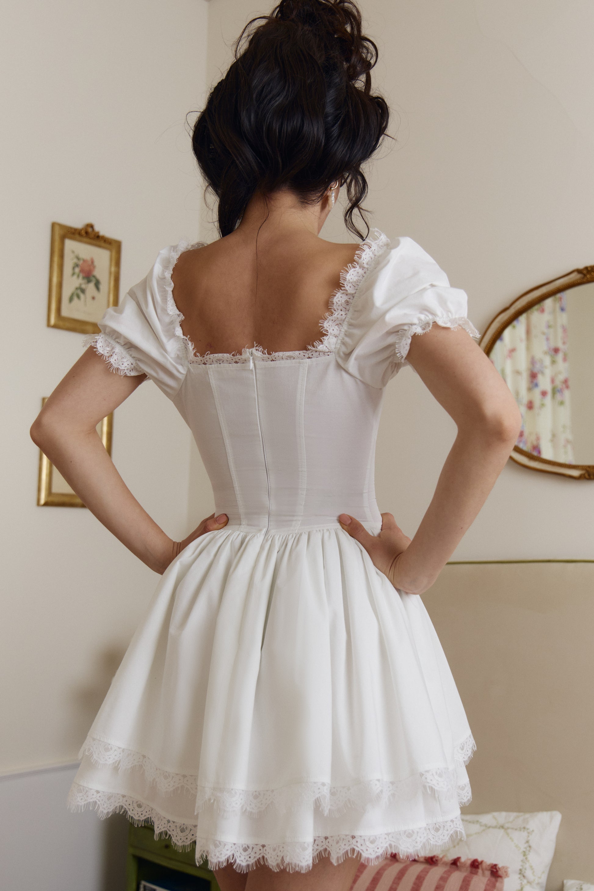 Marie Cotton Mini Corset Dress