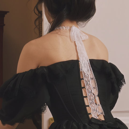 Video view of Lamballe black maxi dress